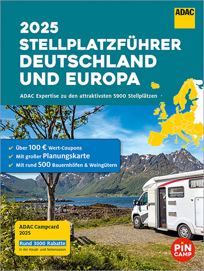 Cover ADAC Stellplatzführer 2025 Deutschland und Europa